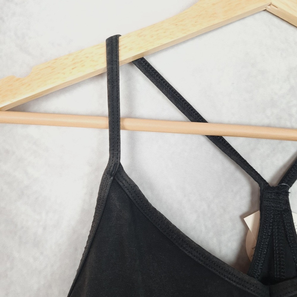 OFFLINE By Aerie Romper Womens XS Black V Neck Strappy Jersey Pockets One Piece - Picture 5 of 16